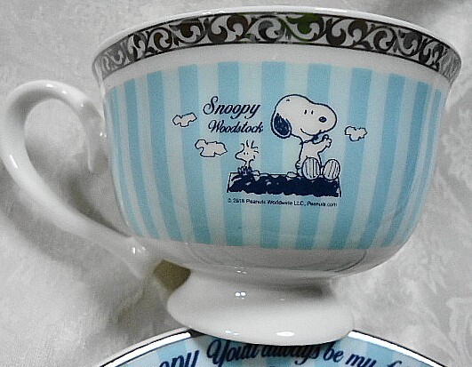 * Snoopy ^^! cup & saucer wise spoon 
