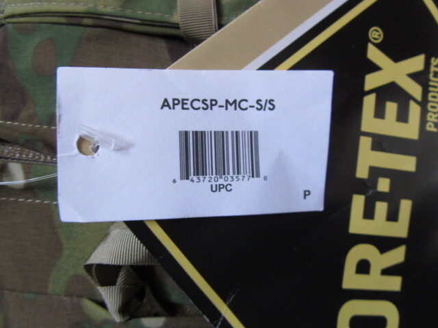 新品 　　S-SHORT　　　APECS TACTICAL MULTICAM GORE-TEX パーカー_画像4