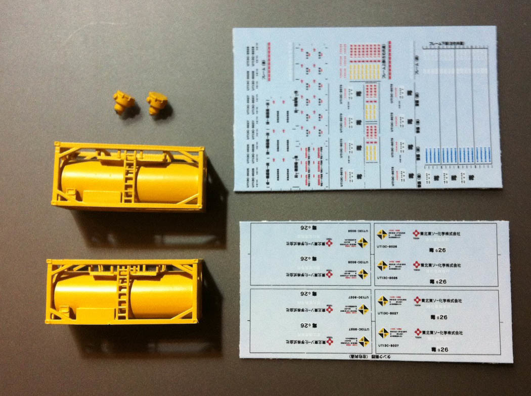 ☆ UT13C液化塩素専用タンクコンテナデカール＋塗装済コンテナ2個 1円スタート 8026〜の画像6