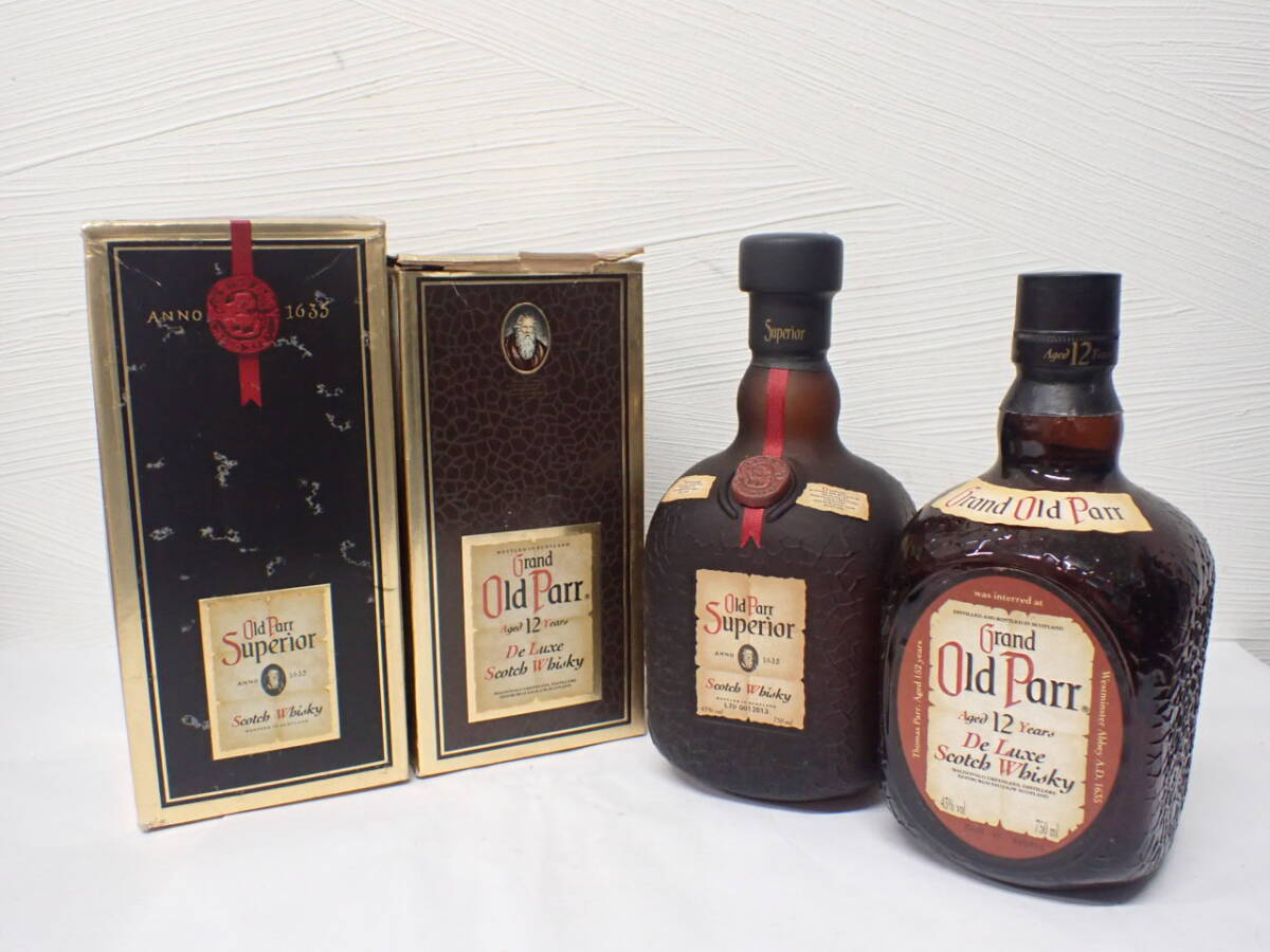 YH591[ not yet . plug ]①Grand Old Parr Grand Old pa-12 year,②Old Parr Superior Old perth -pe rear 2 ps . summarize 