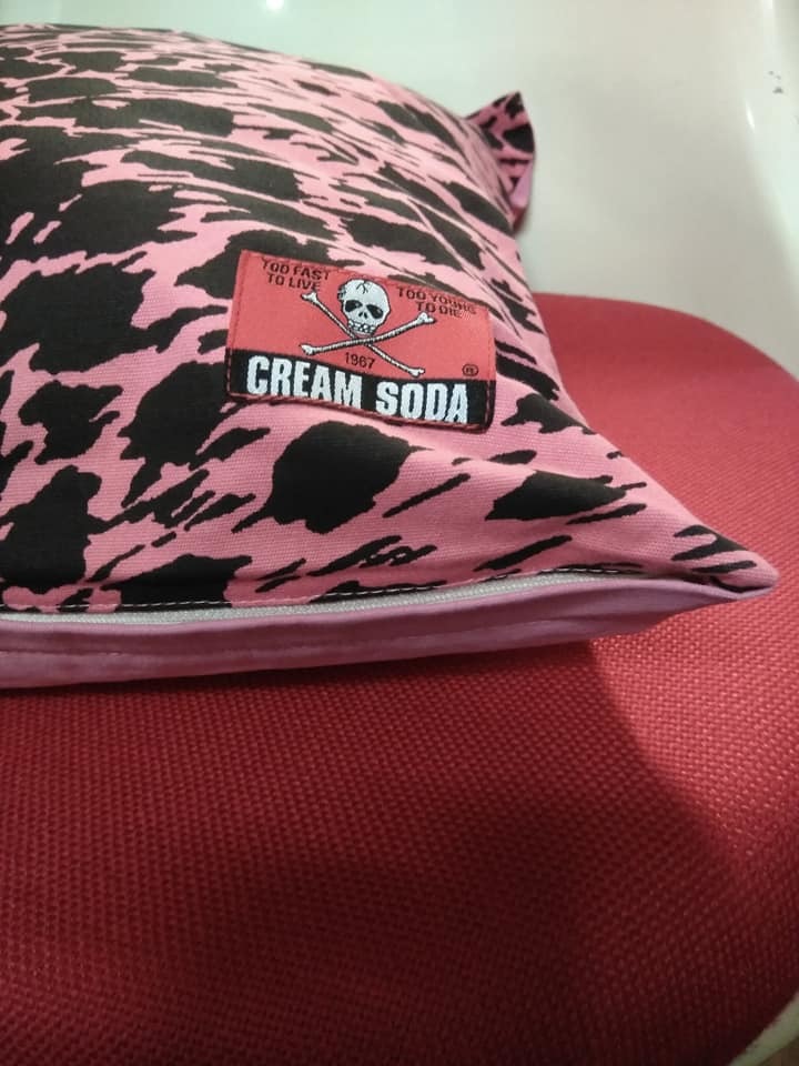 CREAM SODAブラックキャッツクッションカバー！クリームソーダ即決タチネコ！立ちネコピンクドラゴン原宿キャロルクールス80年代ロカビリー_画像9