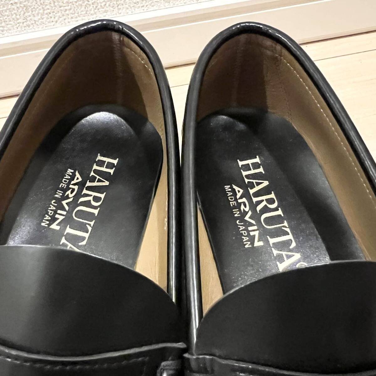 【数回使用程度】HARUTA ハルタ ローファー ブラック JCTB 6650 日本製 革靴 ビジネスシューズ_画像7