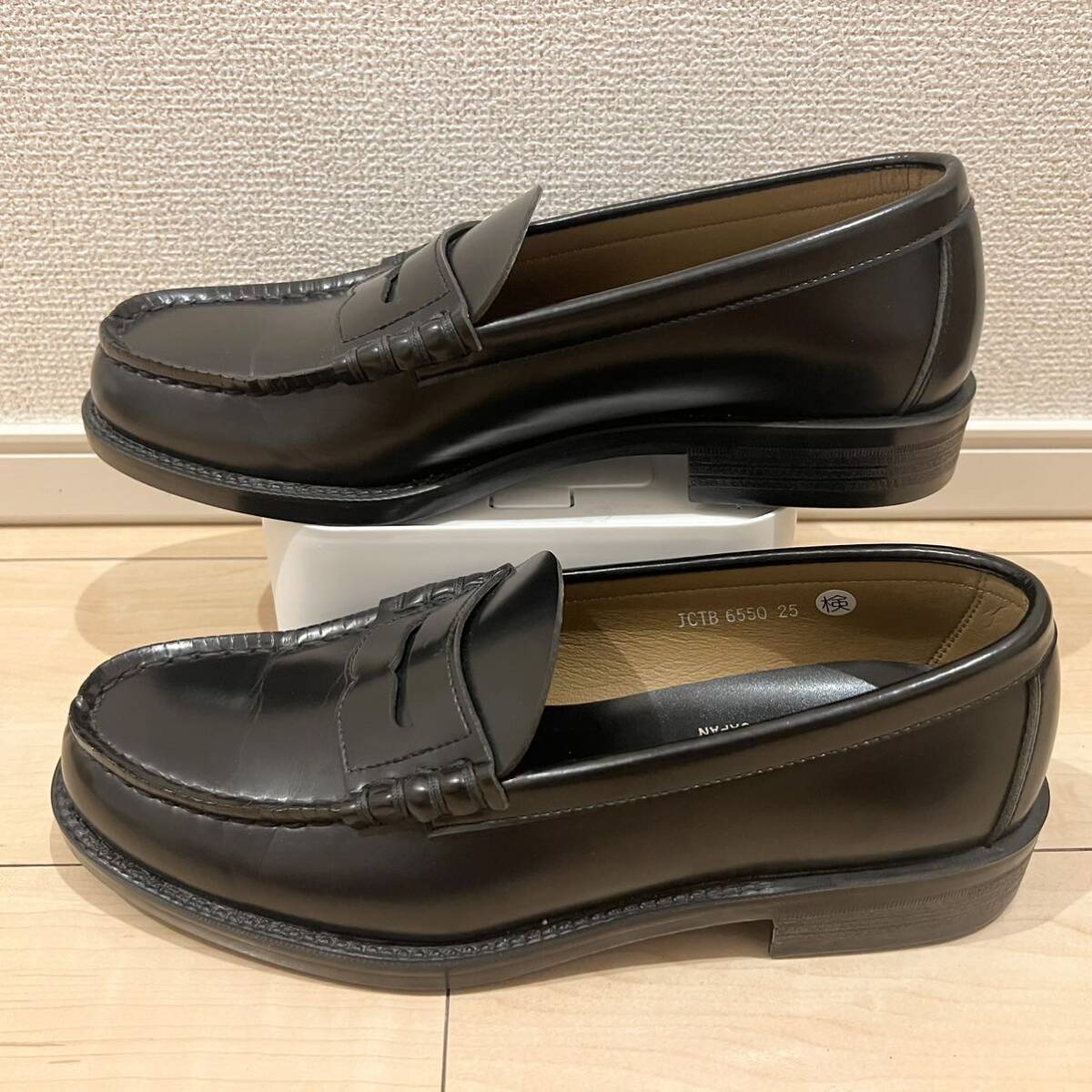 【数回使用程度】HARUTA ハルタ ローファー ブラック JCTB 6650 日本製 革靴 ビジネスシューズ_画像3
