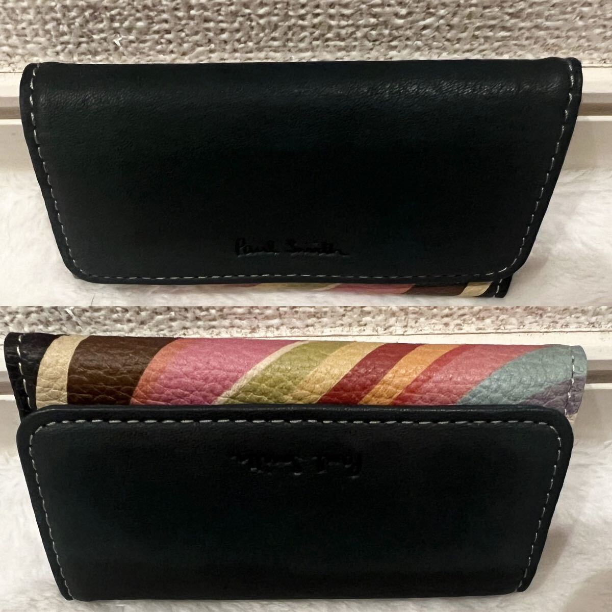 【未使用に近い】Paul Smith ポールスミス 4連キーケース マルチカラー 本革 新品に近い 美品_画像4