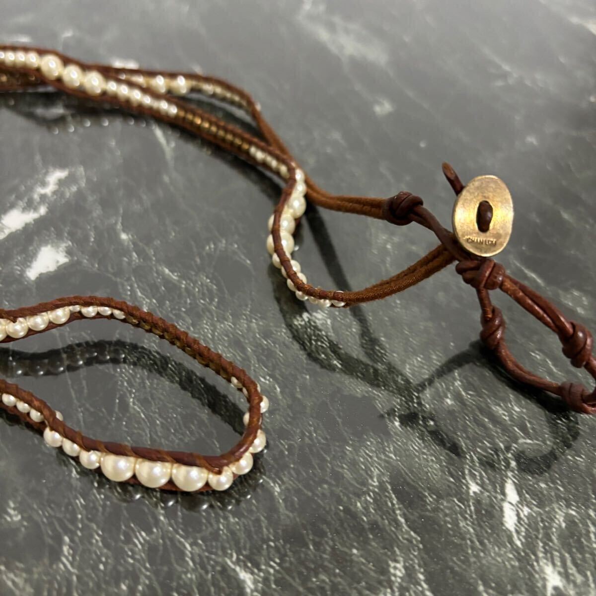 CHAN LUU チャンルー ネックレス ブレスレット パール 革紐 CHAN LUU チャンルー ネックレス ブレスレット パール 革紐