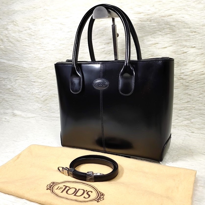 極美品 J P TOD'S トッズ 2WAY トートバッグ ショルダーバッグ 極美品 J P TOD'S トッズ 2WAY トートバッグ ショルダーバッグ