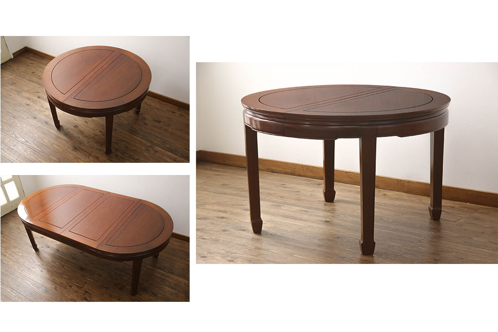 R-065130 China Vintage China furniture total natural wood chinese quince material enhancing type dining table ( extension table, karaki, round table )