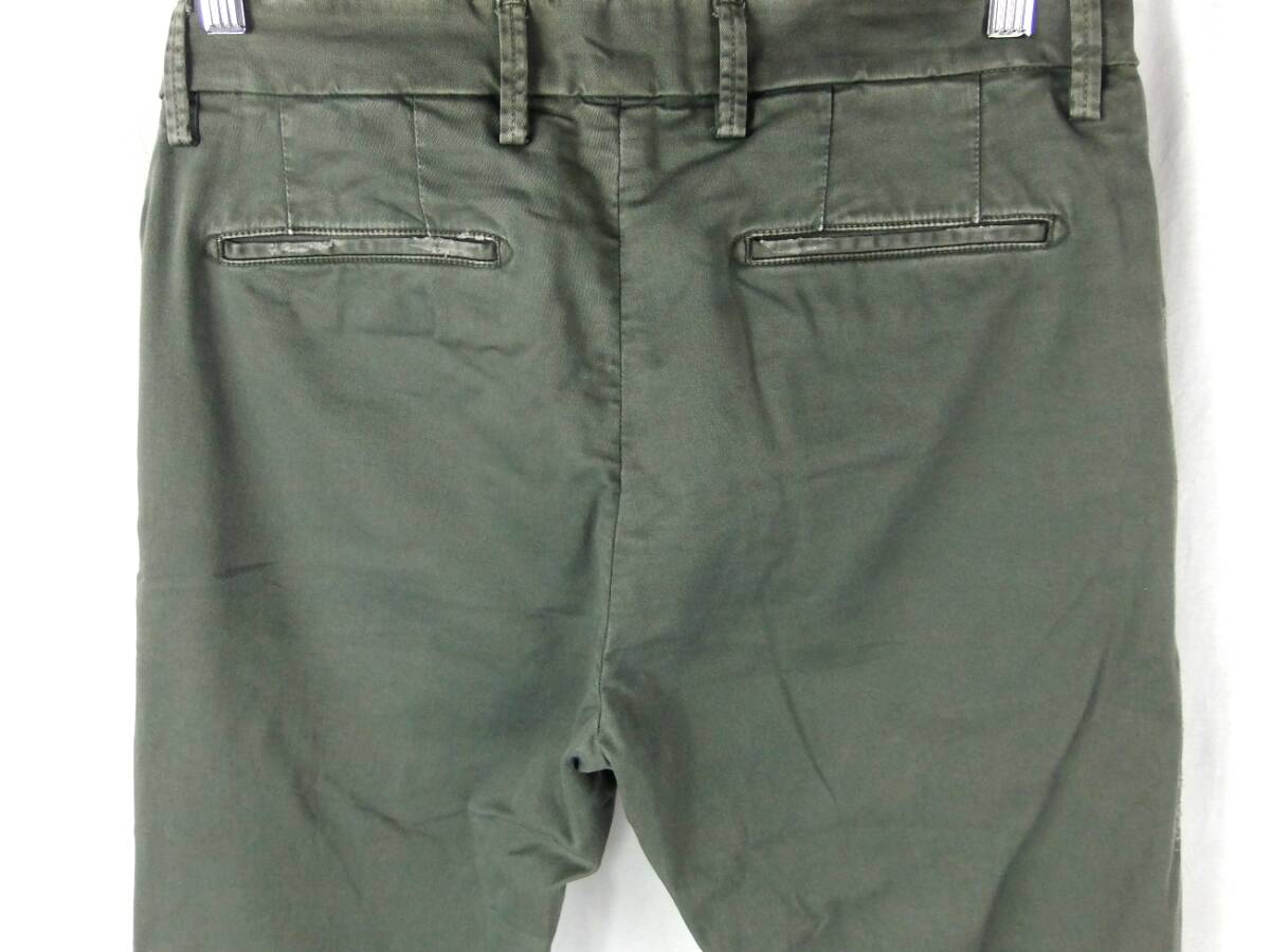 ■SIVIGLIA シヴィリア DENIM Core / GILMAR / リデア / イタリア製 / メンズ / カーキ リペア加工 ストレッチ スリム チノパンツ size 32_画像6