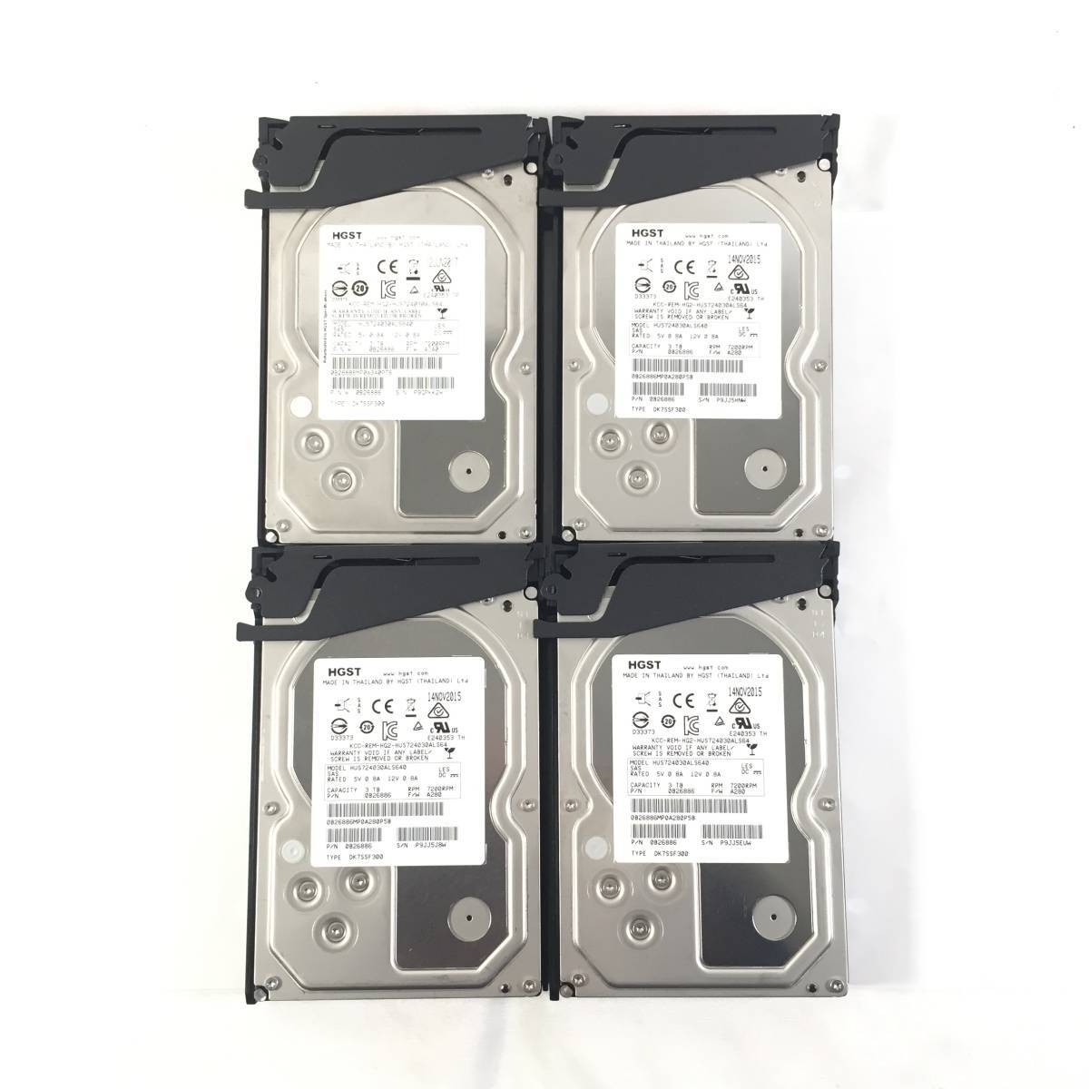 K6050765 HGST 3TB SAS 7.2K 3.5 -inch HDD 4 point [ used operation goods ]
