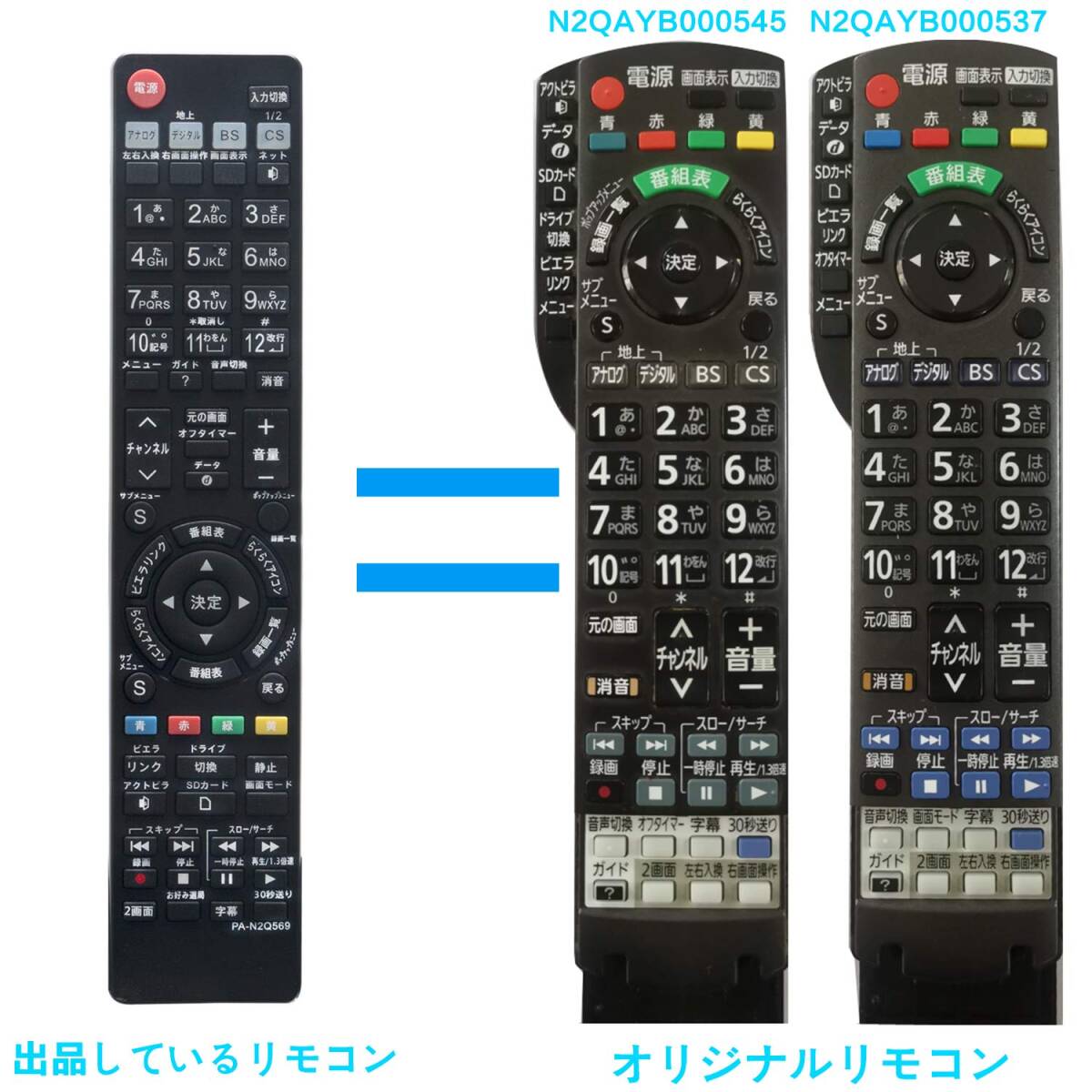 【在庫セール】fit リプレスリモコン for N2QAYB000537 パナソニックPanasonic ビエラVIERAテレビT