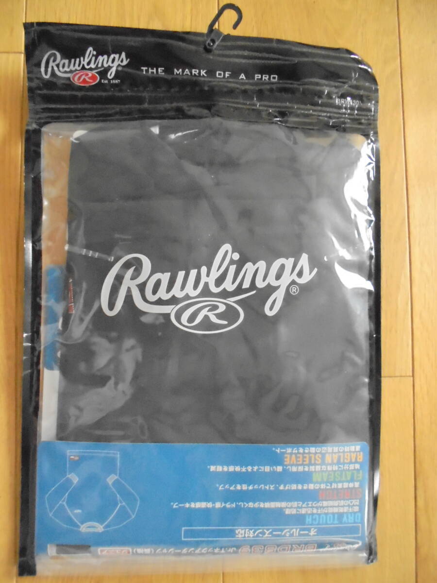 新品 日本製 ローリングス Rawlings アシックス BRD839 野球 アンダーシャツ ジュニア 長袖 140 ブラック ストレッチ ドライ_画像2