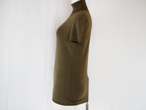 #anc SALE Donna Karan DONNAKARAN DKNY sweater knitted P tea short sleeves high‐necked lady's [669260]