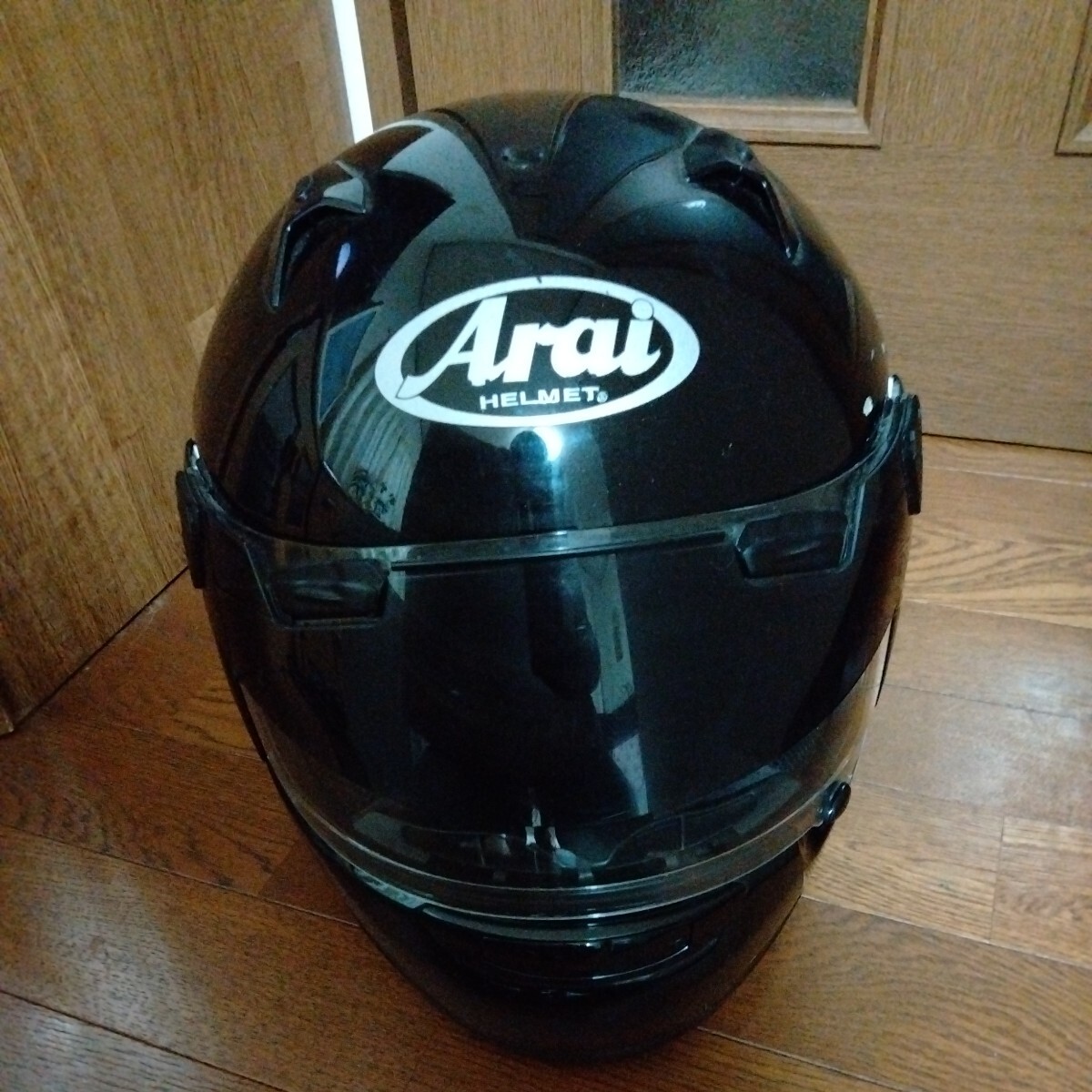 Arai SNELL Astro IQ アライ オートバイ ヘルメット フルフェイス ブラック 中古 63‐64 の画像1