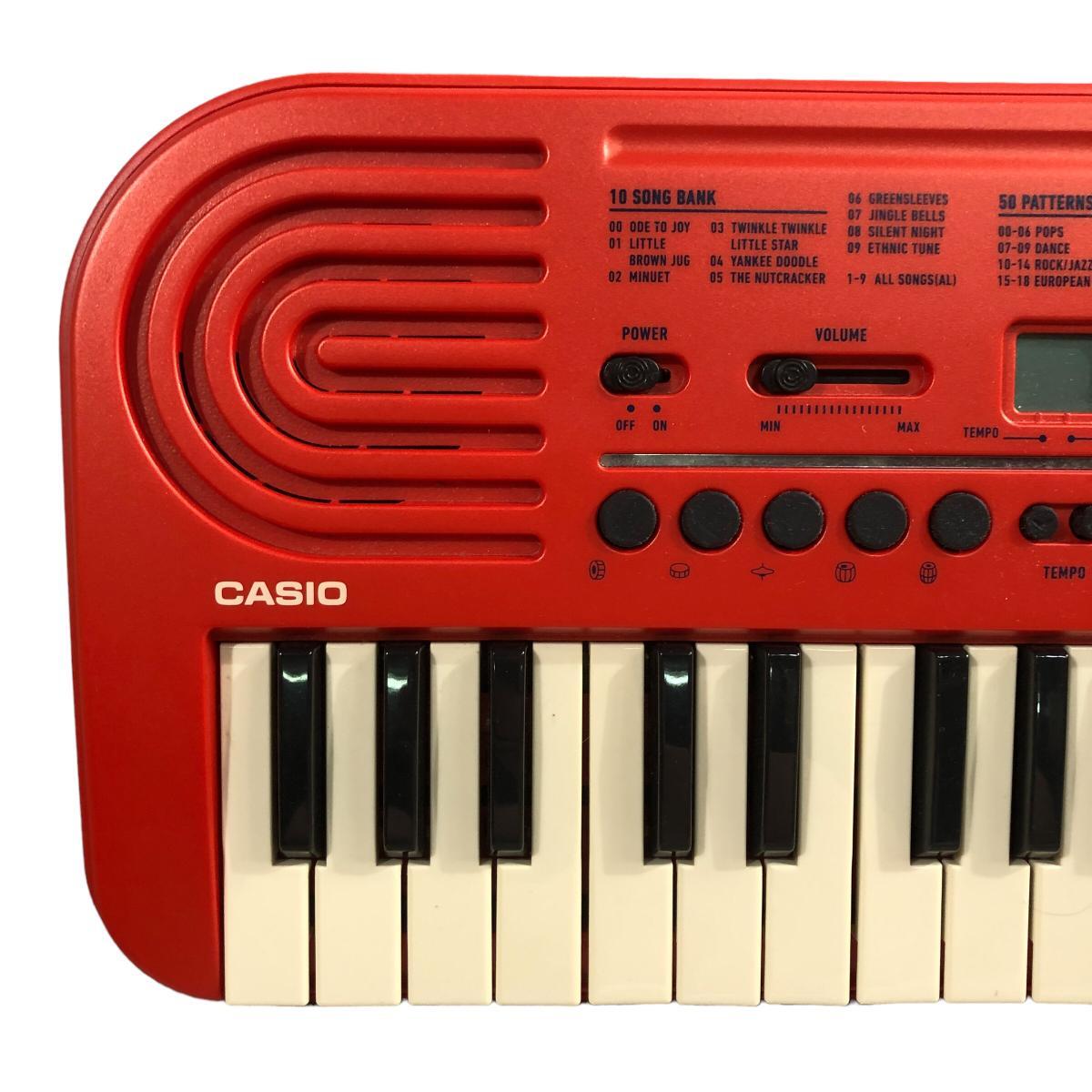  electron keyboard Casio UK-01 red compact Mini size musical instruments machinery art and Be tsu electrification OK junk treatment 