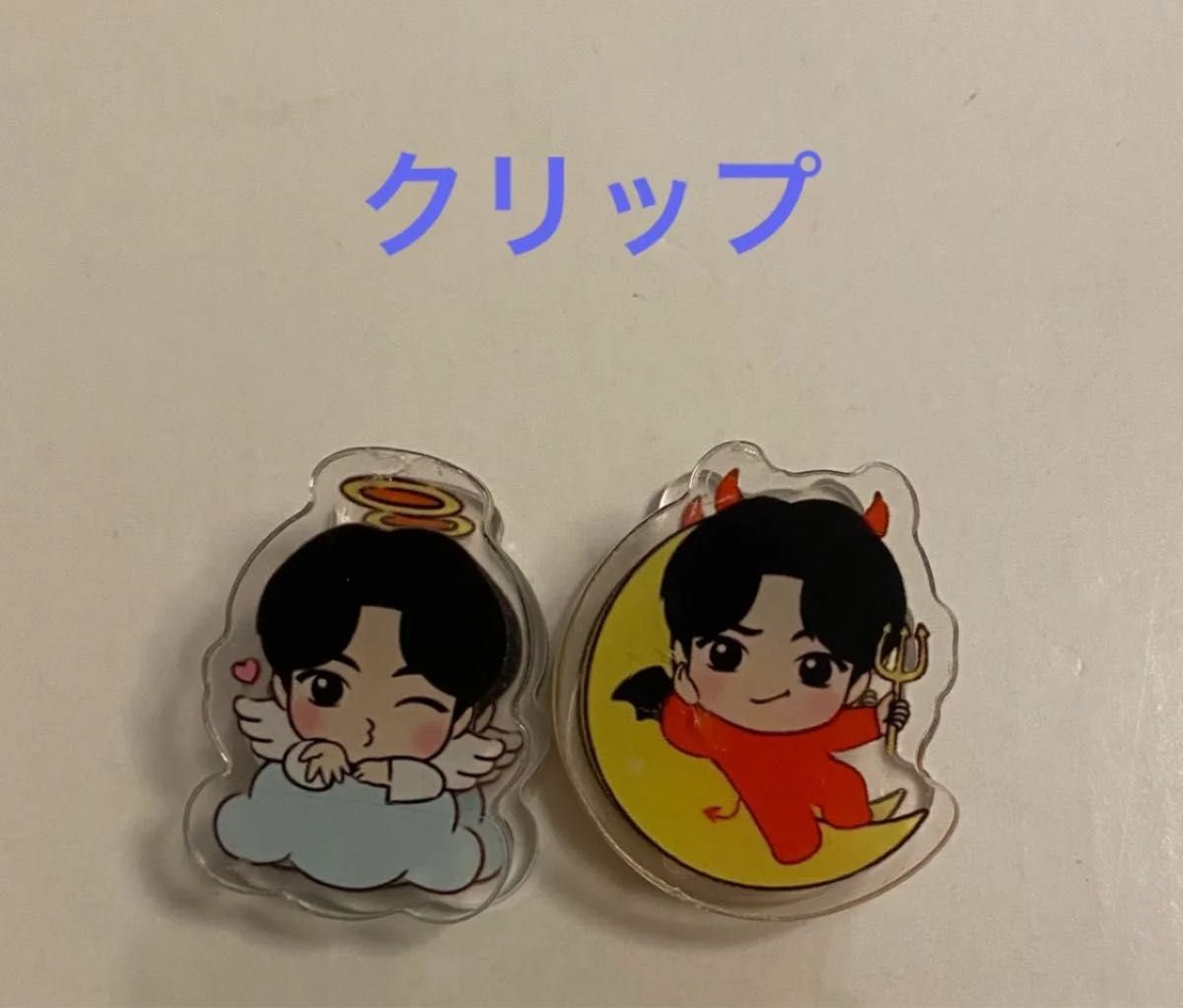新品】BTS JIN ジン パジャマ 天使と悪魔 クリップ 2個セット 新品】BTS JIN ジン パジャマ 天使と悪魔 クリップ 2個セット