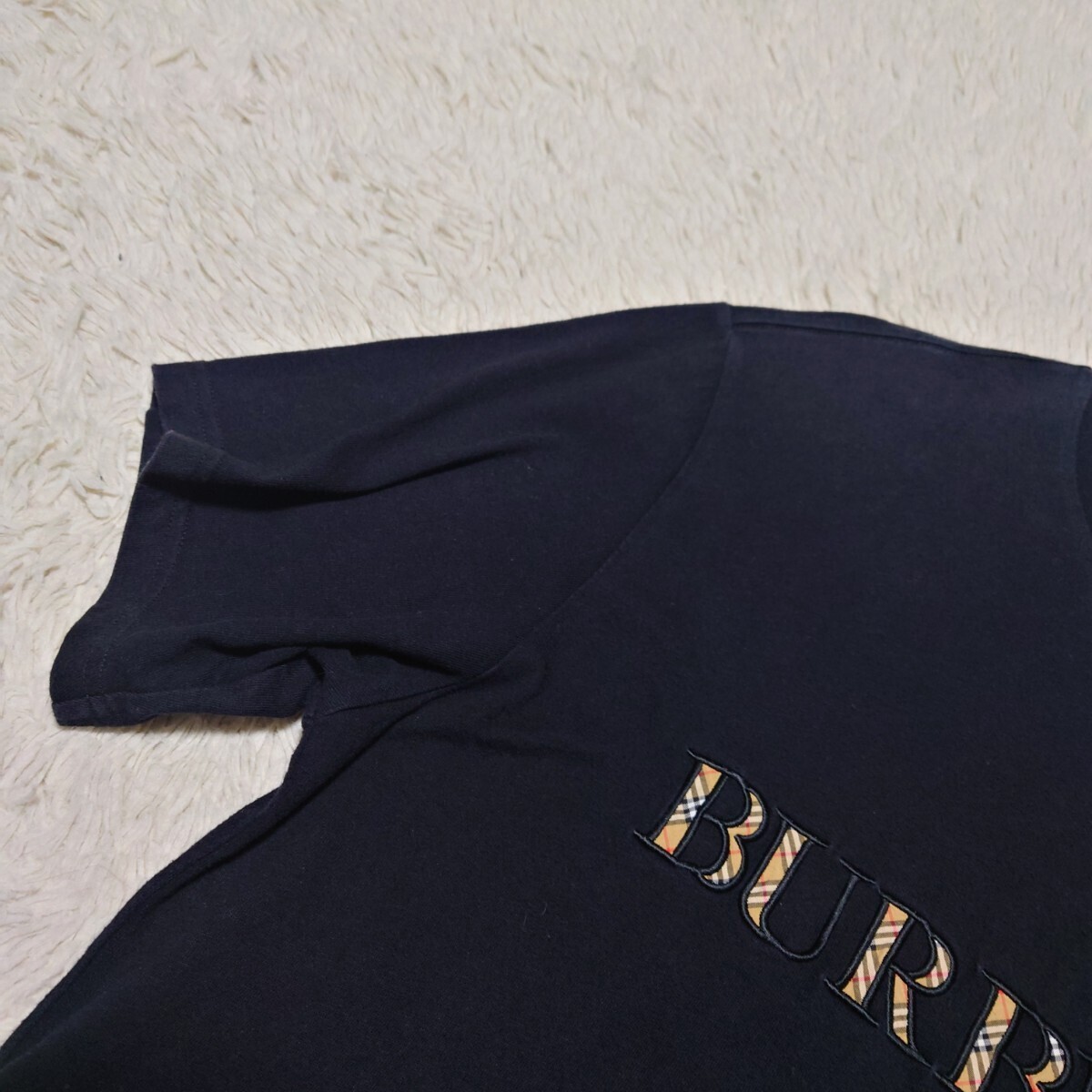 【1円〜】近年モデル バーバリーロンドンイングランド ロゴTシャツ ノバチェック BURBERRY ブラック ビッグサイズ オーバーサイズ_画像5