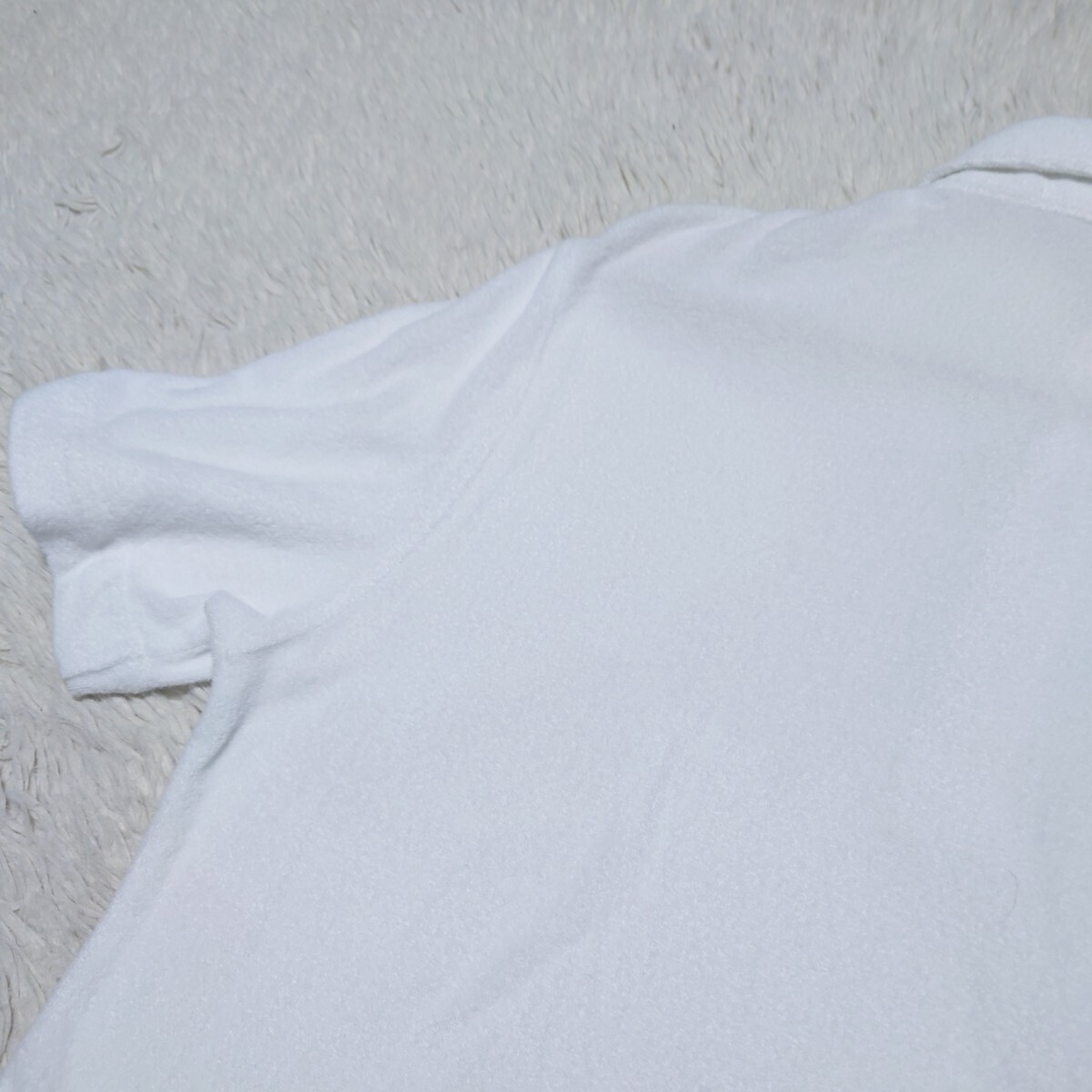 【1円〜】極美品 希少Lサイズ GUY ROVER ギーロバー ポロシャツ パイル生地 ホワイト ワンポイント ビッグサイズ_画像10