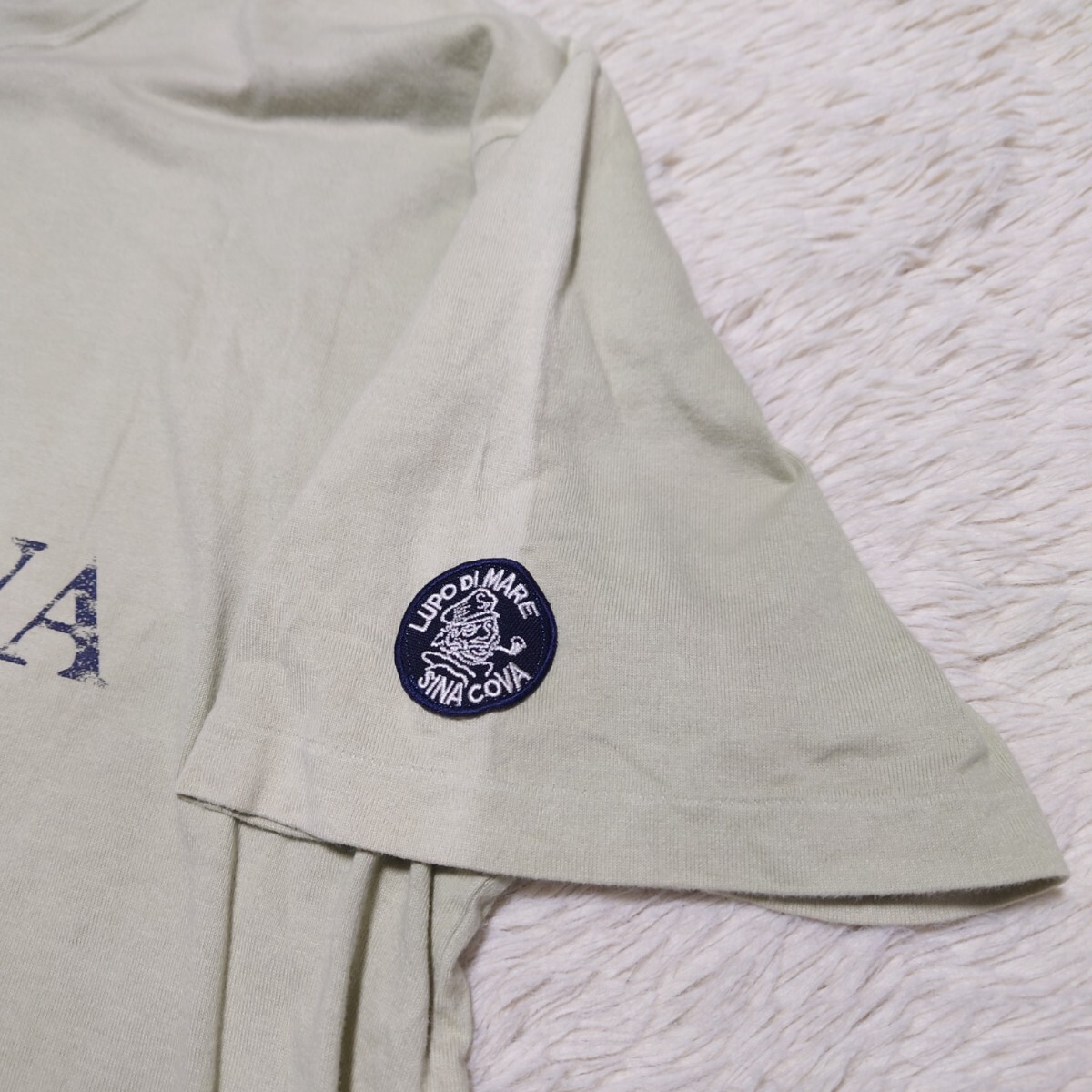 [1 jpy ~] rare L size sinakobaSINA COVA T-shirt big Logo sleeve badge 
