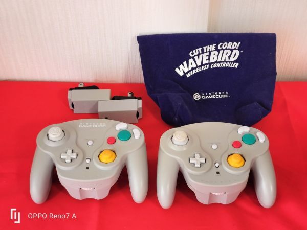 動作品 GC ゲームキューブ ウェーブバード WAVE BIRD ワイヤレスコントローラ+レシーバー 任天堂 Nintendo セット_画像1