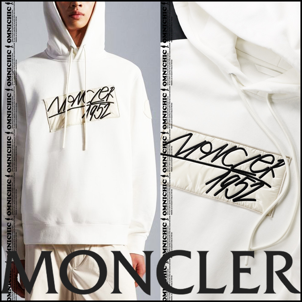 ■安心の国内正規品■新品117,700円【2 MONCLER GENIUS 1952 】モンクレールジーニアスダブルビックロゴフーディーパーカーM/白/8G00012