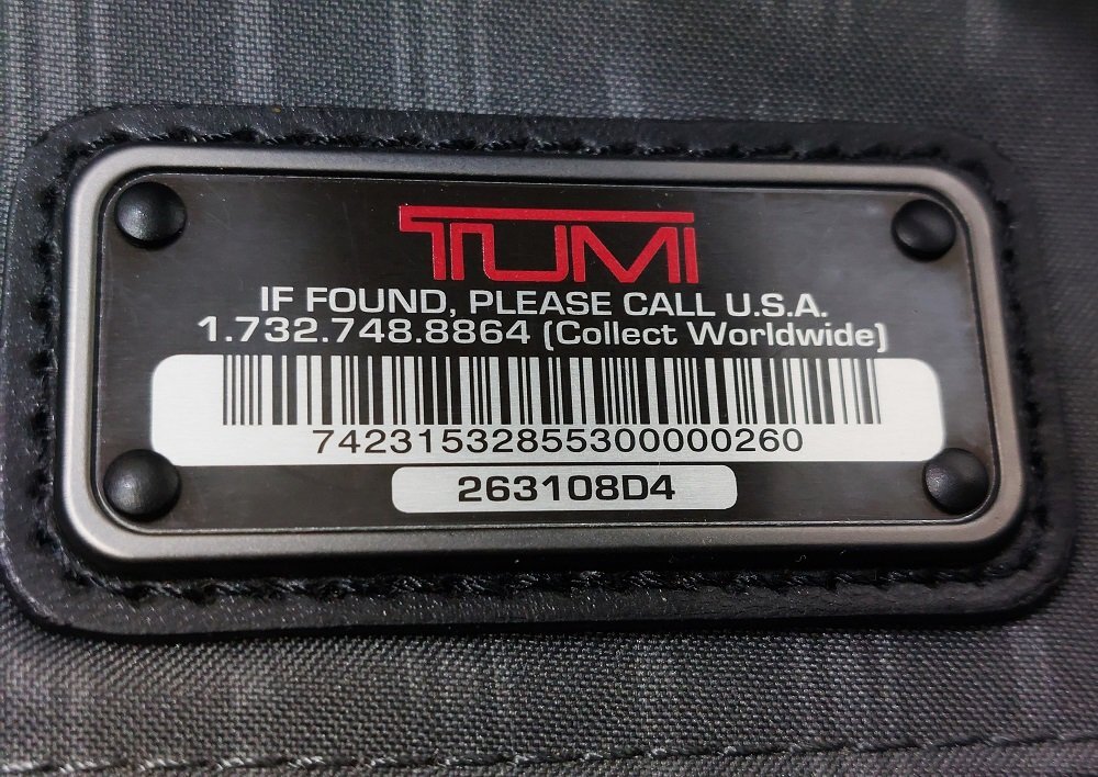 未使用品！TUMI【トゥミ】263108D4 バリスティックナイロン 2WAY ブリーフケース ビジネスバッグ（4547）_画像9