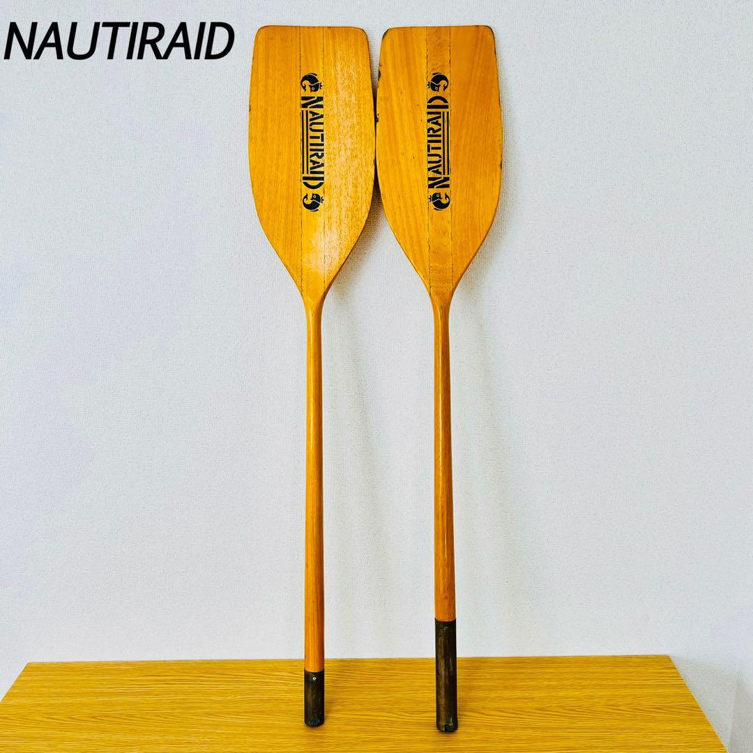 希少品　NAUTIRAID カヌーパドル ウッドパドル_画像1