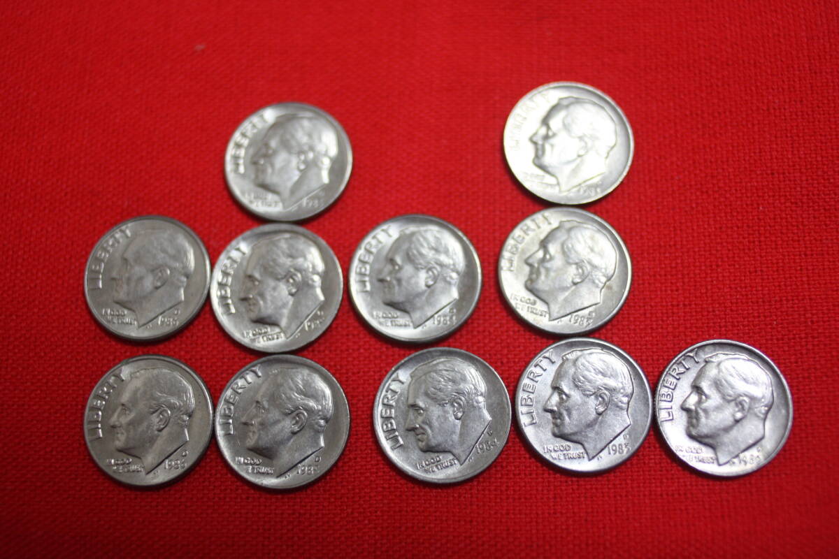 アメリカ リバティコイン 1958～1996 (全33枚75g) LIBERTY INCOD WETRUST　ONE DIME 　中古_画像6