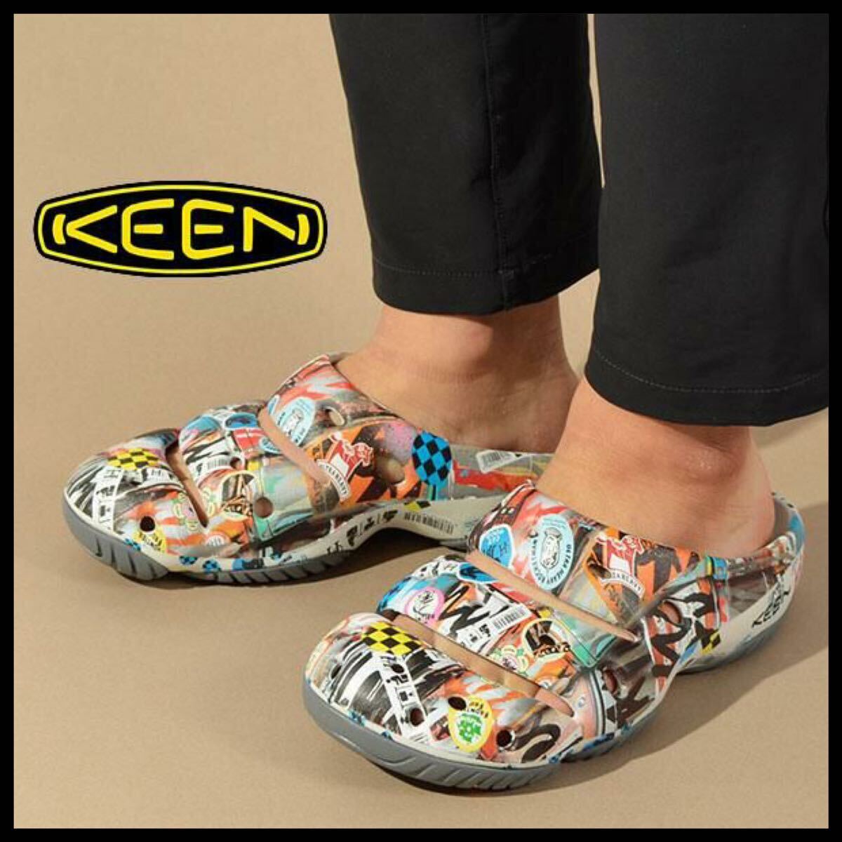 【送料無料】希少柄 KEEN YOGUI ARTSFULL 1027134 メンブ 27.0㎝ シルバーバーチｘスチールグレー 