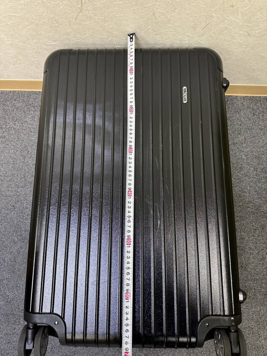 【EKA-8587AT】1円スタート RIMOWA サルサ リモワ キャリーバッグ ４輪 中古品 大容量 ブラック 高級品 海外旅行 ビジネス 出張 飛行機の画像3