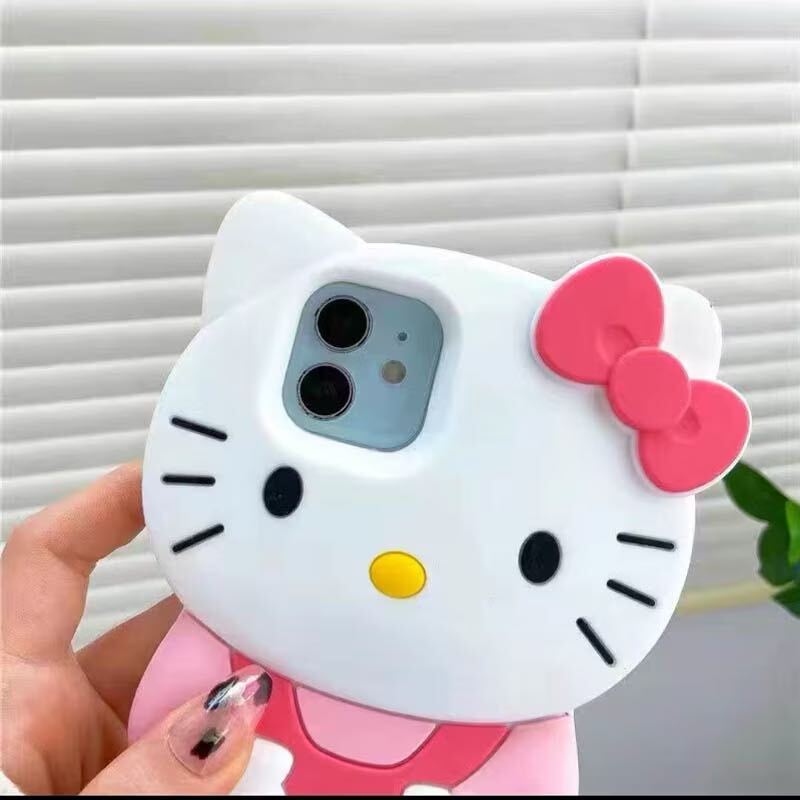  pretty character Korea iPhone case silicon case cover 11/12/13/14/15 Kitty Chan pink 