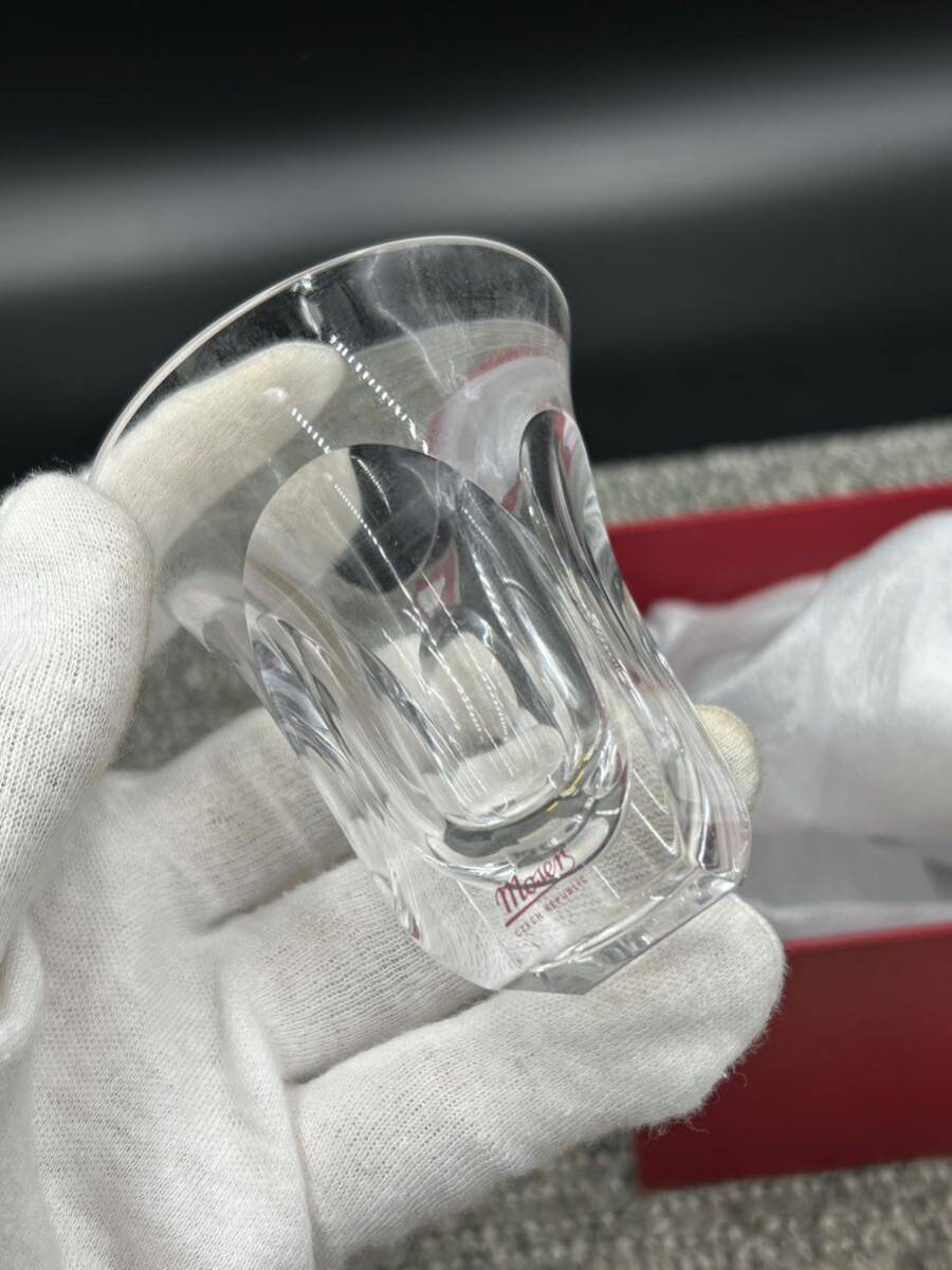 ４１ 未使用 チェコ Moser/モーゼル クリスタルガラス ハンドカット ショットグラスの画像5