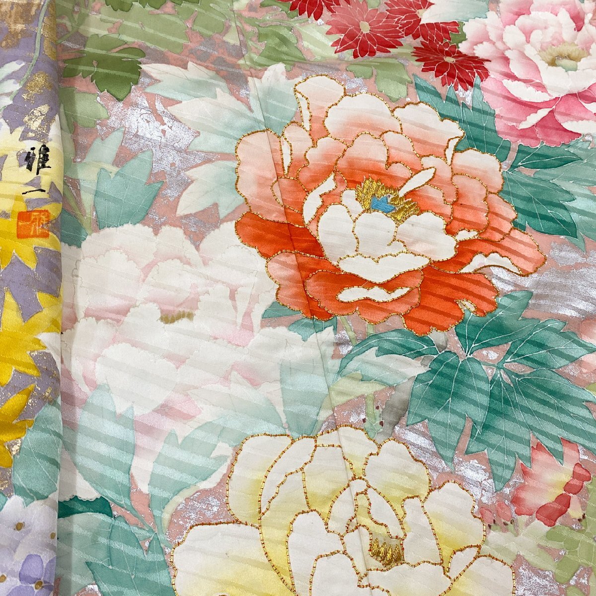 Yahoo!オークション - 着物月花 東京手描き友禅 現代の名工 安達 Yahoo!オークション - 着物月花 東京手描き友禅 現代の名工 安達