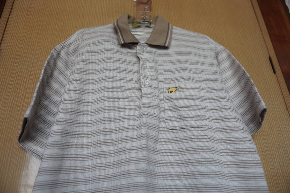 H-031 ポロシャツ　半袖　ブラウン系　「ゴールデン　ベアー」　サイズＬ　１枚　　