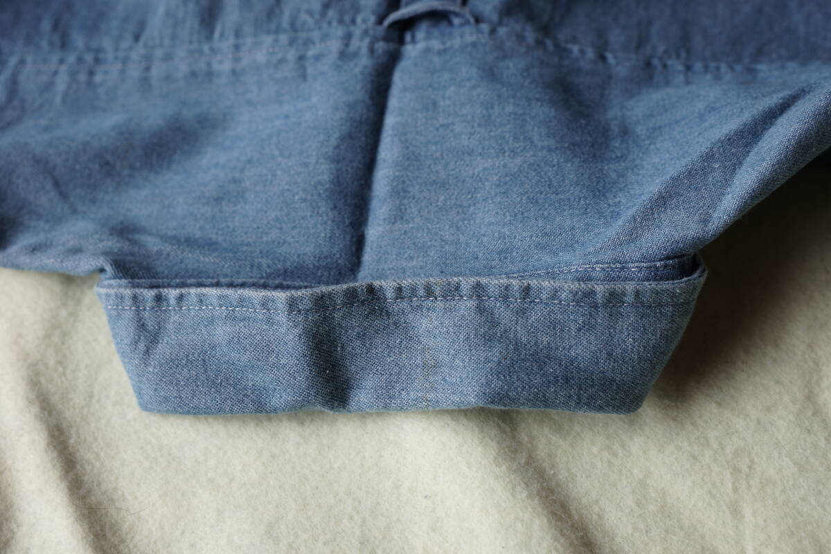 H-041 デニムシャツ　半袖　デニム色（青）　「RELATION」　サイズＬ　１枚　　
