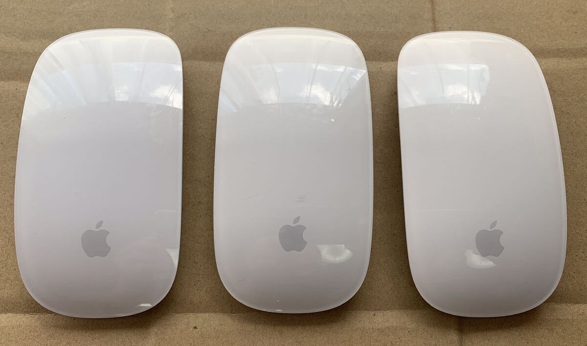 【Apple純正3個セット】 Magic Mouse2 A1657 充電式 Bluetoothワイヤレスマウス 動作確認済⑥_画像1