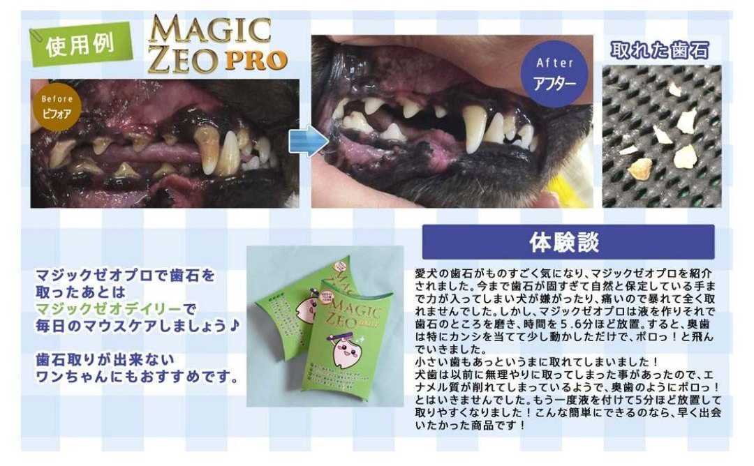 マジックゼオ・プロ 40㏄ ペット 犬用品 猫用品 歯石除去 歯磨き 口臭 歯周病 予防 デンタルケア トリミング お手入れ の画像5