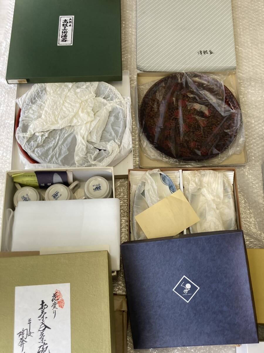 * adjustment goods * set sale great number glass made tableware glass wooden multi-tiered food box etc. (GIVENCY other ) unused goods 