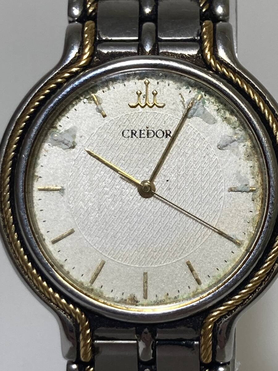 ★現状品★ SEIKO CREDOR セイコー クレドール 18KT コンビ 9581-6030 不動品 メンズ クォーツ 腕時計_画像3