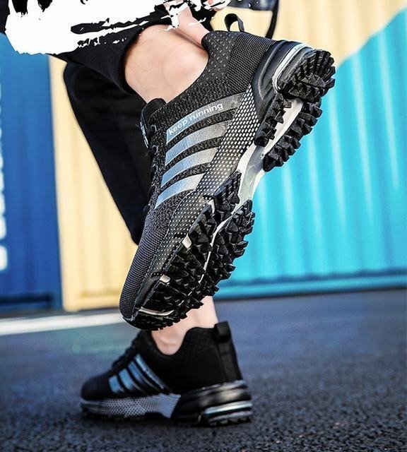 ウォーキングシューズ メンズ スニーカー 運動靴 ローカット 軽量 靴 シューズ ジョギング 屋外 四季兼用 ブラック&ホワイト 25.5cm_画像10