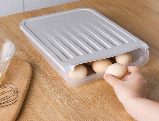 卵ケース 卵収納ボックス 冷蔵庫用 蓋付き 持ち運び 玉子ケース 区分保管 取り出し便利 食品保存容器 2点セット グレー_画像7