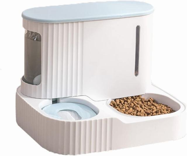  automatic feeder waterer feeding cat dog feeding machine 3L high capacity .... vessel many head .. clean convenience washing with water possibility middle for small dog pet feed inserting green 
