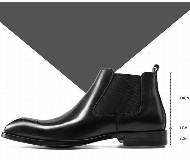 チェルシーブーツ　サイドゴアブーツ ブーツ メンズシューズ　牛革　ビジネスシューズ　イギリス風　革靴 本革　紳士靴　ブラック　24.5cm_画像4