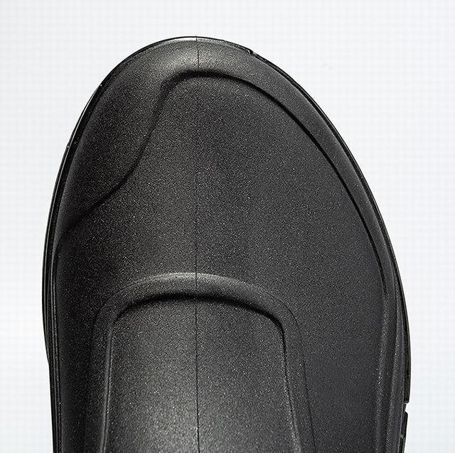 レインシューズ レインブーツ メンズ 雨靴 歩きやすい 防水 サイドゴア スニーカー おしゃれ 防滑 梅雨対策 エナメル ブラック 25cm_画像3