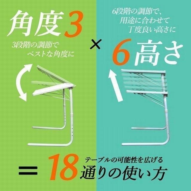 折りたたみテーブル サイドテーブル 軽い 小さい 高さ調整 角度調節 パソコン ベッド デスク 昇降 作業台 介護用品 ミニ　コンパクト　食事_画像3