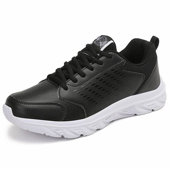 ランニングシューズ メンズ スニーカー 運動靴 ローカット 軽量 メンズ靴 シューズ ジョギング 通気性 ブラック&ホワイト 25.5cm_画像2