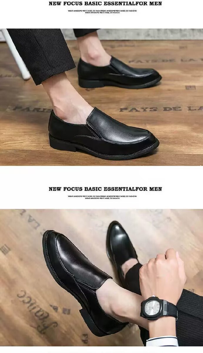 XX-JJYH-7761 чёрный /43 размер 26.5cm степень PU новый товар высокое качество популярный новый товар первый продажа обувь мужской Loafer туфли без застежки 