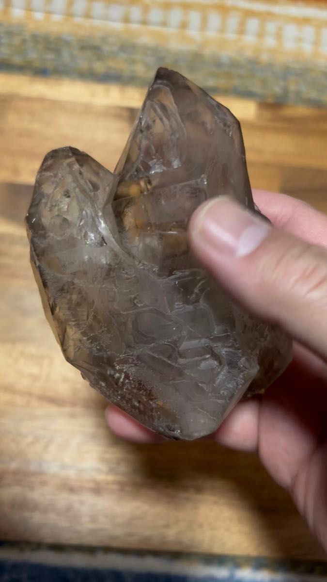 ア　エレスチャル　ジャカレー水晶　鰐水晶　ツイン水晶　約４２３g 原石 天然石