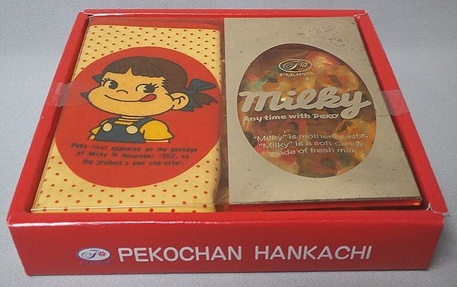 ヤフオク レア 不二家 ペコちゃん ミルキー ハンカ ヤフオク レア 不二家 ペコちゃん ミルキー ハンカ