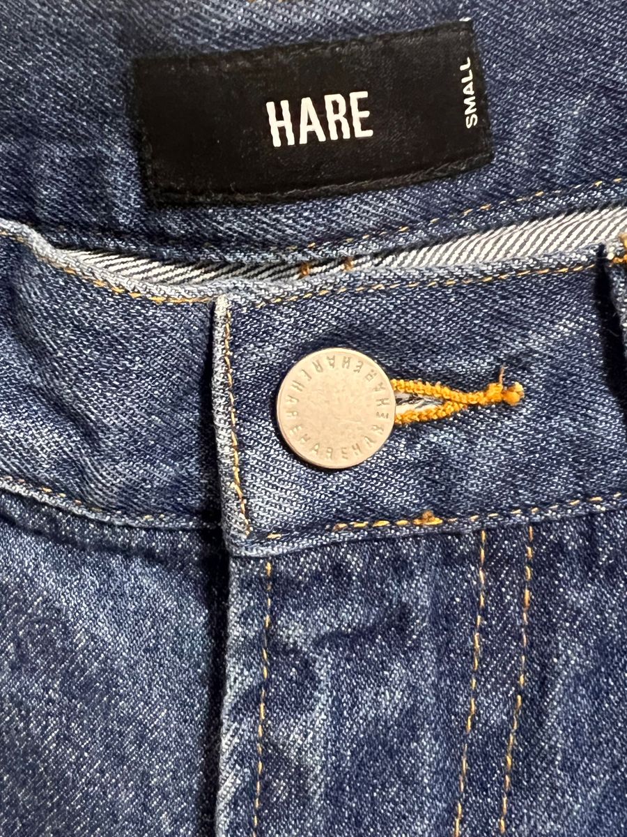 【美品】ハレ HARE センタースリットストレートジーンズ S  メンズ　デニム パンツ