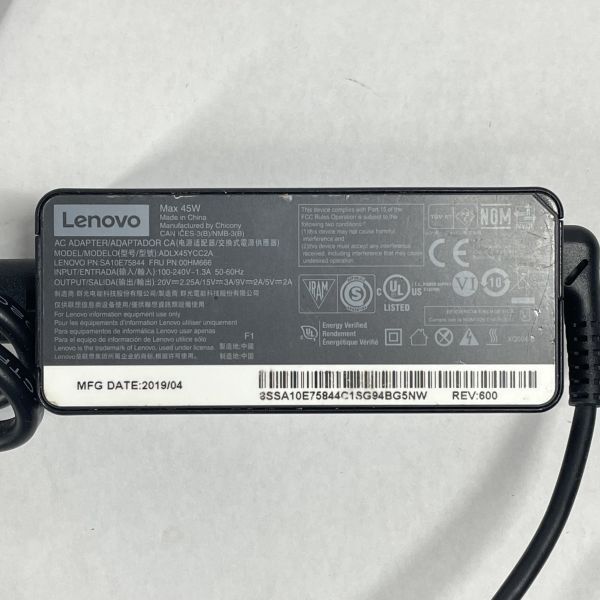 ★50本まとめ売り感謝セール★ Lenovo ACアダプター 純正 20V 2.25A Type-C 50本セット 中古 (6818) ※通電未確認_画像3